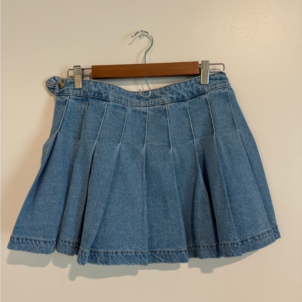 Denim mini skirt